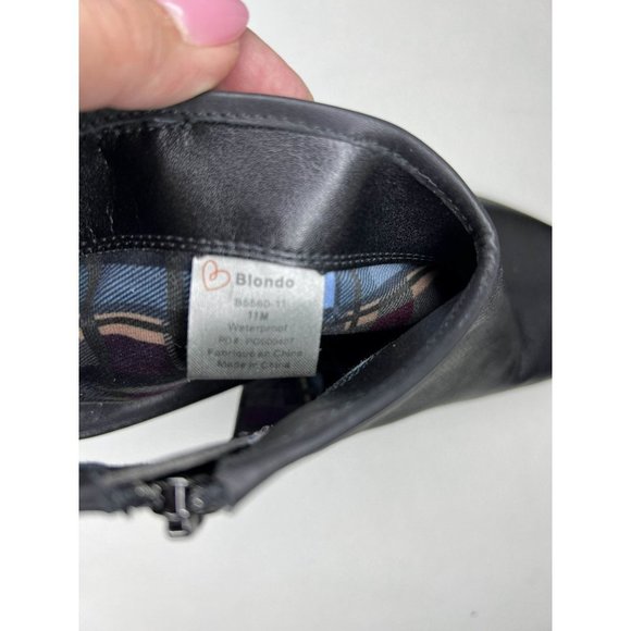 Blondo Women's Genuine Leather Open Toe Ankle High Heel Booties Black Size 11 - Picture 8 of 8